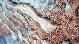 Slow Motion Cum Painting Explosion with Music Cock