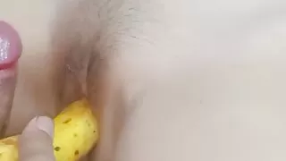 I Fuck My StepSister And She Makes Me Cum Inside Her Pussy - banana