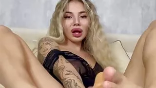 My Fetish Is Rubber Dick in My Legs. Sexy Foot Job