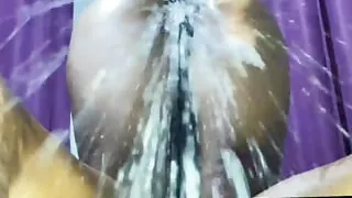 Sexy Ebony Neighbor has Multiple Squirt Orgasms