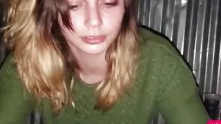 Stepdaughter gets throat pie her 1st time in the club