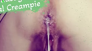 Massive ANAL CREAMPIE after CUCUMBER and SAUSAGE in my ASS