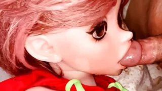 Silicone Love Doll Sucking A Small Penis - Blowjob And Huge Cumshot
