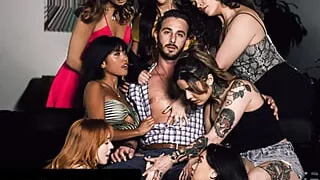 MODERN-DAY SINS - Sex Addicts Ember Snow & Madi Collins REVERSE GANGBANG Their Support Group Leader