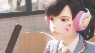 3D Compilation: Overwatch Dva Blowjob Doggystyle Threesome Fucked Uncensored Hentai