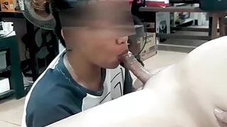 Pinay Hot Maid Year End Blowjob