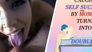 caught self sucking by stepmommy turns into double blowjob  - preview - immeganlive