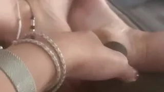 Early morning orgasm with my black vibrator