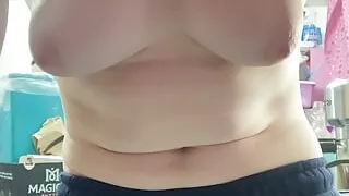 Rolling and Smoking a Cigarette Whilst Topless in My Kitchen