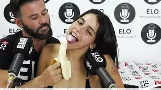 Pequitas Swallows The Creamy Banana In The Spicy Room