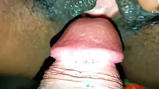 Cream came out of pussy while fucking