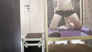 Shemale with huge dick fucks curious slave