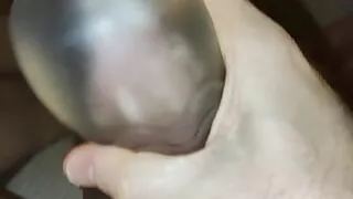 Handjob with flashlight