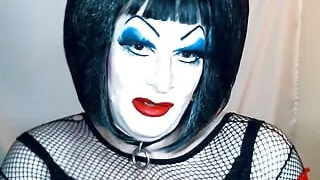 Heavy Makeup Slut Talks about her love for cock