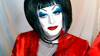 Heavy Makeup Sissy Sub Smokes while talking dirty on cam