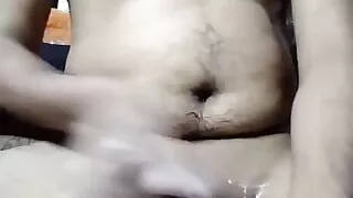 Bathroom handjob cumshut competition