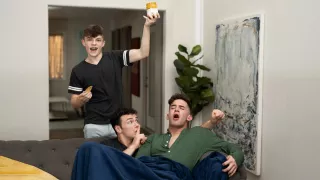 Nacho Sleaze Scene Poster on men with Clark Reid, Trevor Brooks