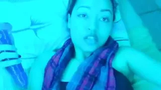 Saturno Squirt the sexiest Latin babe, in a hotel with her friend, erotic lingerie and masturbation.