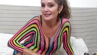 Amazing Spanish mature is going to meet a new world of pleasure at PepePorn