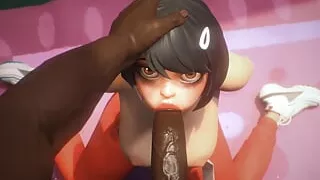 Fortnite Evie Sucking BBC Showing Her Deepthroat Skills