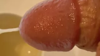 Handjob amateur with Cum drink cup