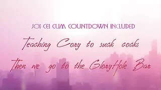 Teaching Cory How to Suck Cocks Then off to the Gloryhole We Go Part 1.