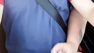 Amateur Handjob in the Car