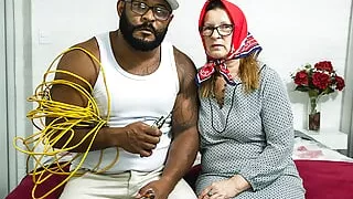 grandma gets deep ass fucked by an electrician