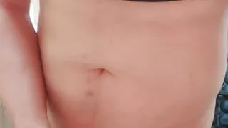 naked korean muscle  guy at office while client at outside watching