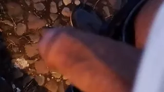 Hot cum in the forest jerk and cum