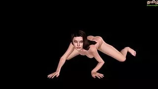 Animated 3d porn video of a beautiful girl fiving sexy poses