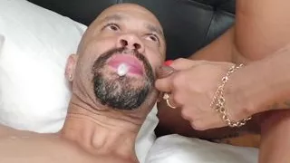 Tgirls Dani Peterson & Mariana Lins Let a Guy Join Their Fuck Session