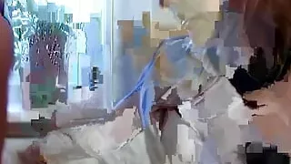 girl in a skirt gets a mouthful of cum after a juicy anal