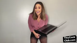 Fem Lady In Stockings Talks Dirty About Small Dicks