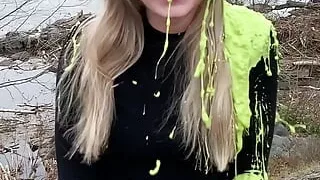 Wet and messy virgin!