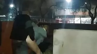 Girl Flashing Naked in the Street Fucking in Public Voyeurs and Caught by the Police