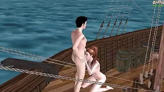 Step-Sister gives Blowjob to Step-Brother - Animated 3d porn