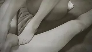 Footjob with Pussy Play