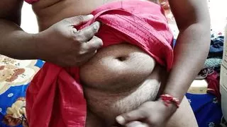 Crossdesser masturbating and twisting small Nipple