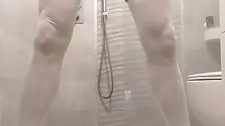 White socks dripping with cum