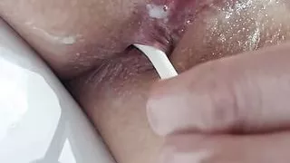 Delicious asshole arousal at home...
