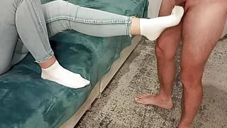 Hard Balls Kicking in White Socks! Ballbusting CBT Femdom BDSM Mistress Redix