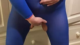 The slut making herself gush