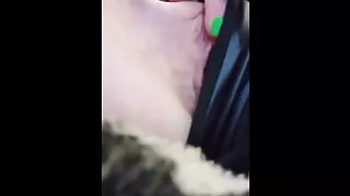 MILF in Leather Fucks Her Pussy