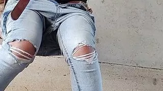 Lange Haare, Sex im Freien, Pissen, Spanischer Sex, Nass, Ehefrau