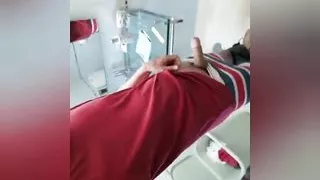 Jerking, stripping in underwear, ass fingerings and cumshot