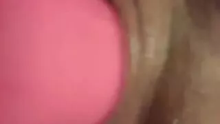 I am fucking myself with my pink dildo