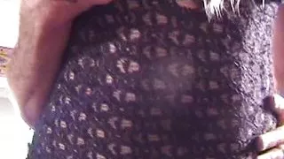 Blonde babe getting fucked in a threesome by two big cocks