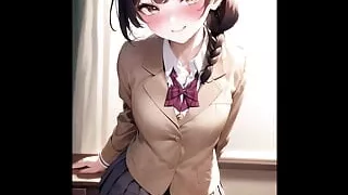 Hentai Anime Art Seduction of a Cheeky Jk Generated by Ai