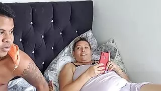 My Horny Stepson Plays with Me and Makes Me Suck His Dick